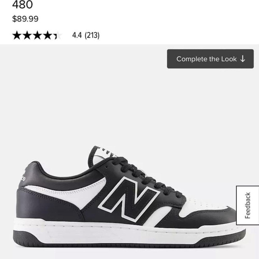 New Balance Black and White Sneakers